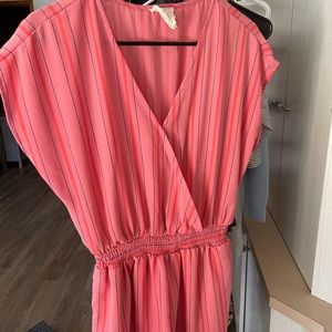 004 Harper Pink Striped Rompler